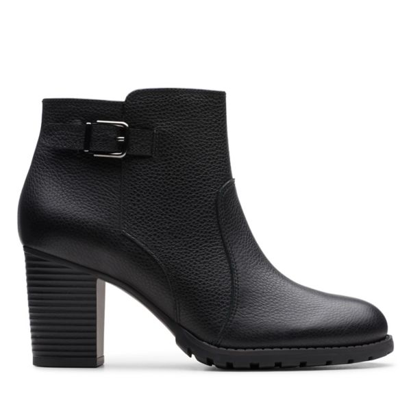 Clarks Womens Verona Gleam Ankle Boots Black | UK-1364259 - Click Image to Close